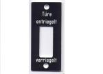 Resopal-Schild "Türe entriegelt / verriegelt"