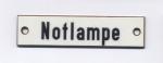 Resopal-Schild "Notlampe"